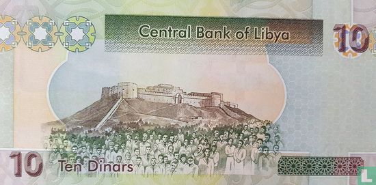Libië 10 Dinars - Afbeelding 2