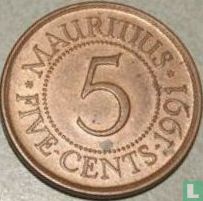 Maurice 5 cents 1991 - Image 1