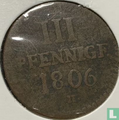 Saxe-Albertine 3 pfennige 1806 - Image 1