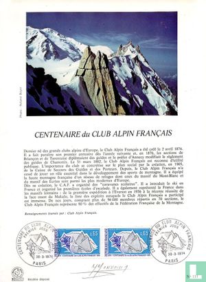 Hundertjähriges Bestehen des französischen Alpenvereins