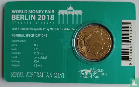 Australia 1 dollar 2018 (coincard) - Image 2