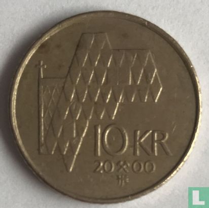 Noorwegen 10 kroner 2000 - Afbeelding 1
