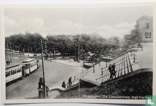 Vlissingen.De Leeuwentrap met tram - Image 1