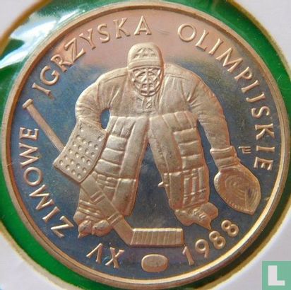 Poland 500 zlotych 1987 (PROOF) "1988 Winter Olympics in Calgary" - Image 2
