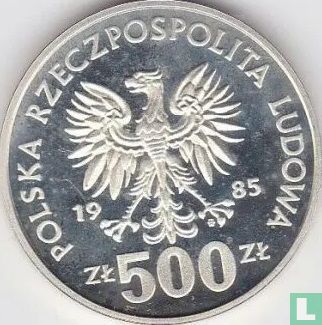 Poland 500 zlotych 1985 (PROOF) "40th anniversary of the United Nations" - Image 1