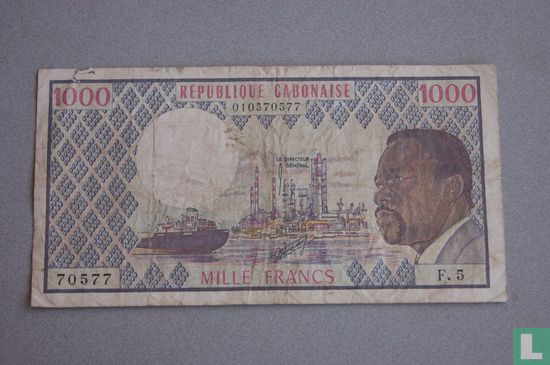 Gabon 1000 Francs - Image 1