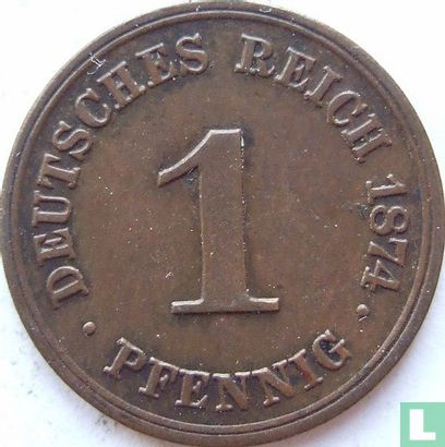 Empire allemand 1 pfennig 1874 (C) - Image 1