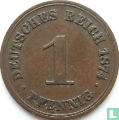 German Empire 1 pfennig 1874 (B) - Image 1