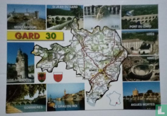 Gard 30 carte géographique - Image 1