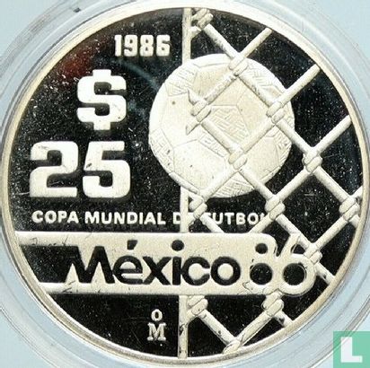 Mexico 25 pesos 1986 (PROOF - type 2) "Football World Cup in Mexico" - Afbeelding 1