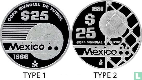 Mexico 25 pesos 1986 (PROOF - type 2) "Football World Cup in Mexico" - Image 3