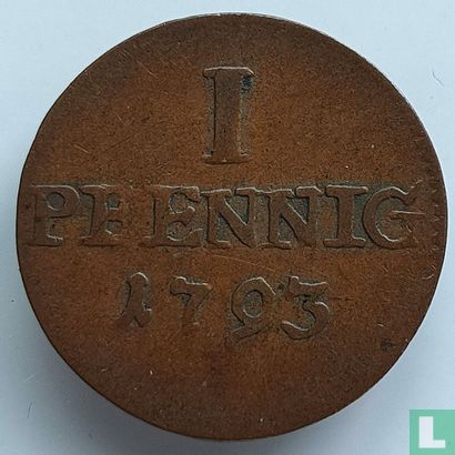 Anhalt-Bernburg 1 pfennig 1793 - Afbeelding 1