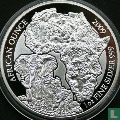 Rwanda 50 francs 2009 (PROOF) "Elephant" - Afbeelding 1