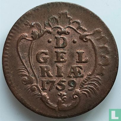 Gelderland 1 duit 1759 (copper) - Image 1