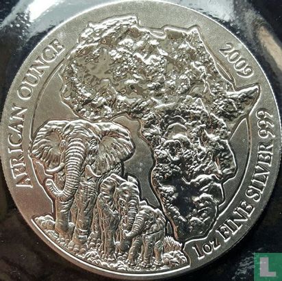 Rwanda 50 francs 2009 (colourless - without privy mark) "Elephant" - Image 1