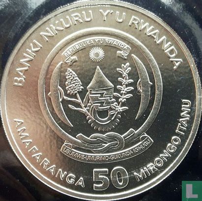 Rwanda 50 francs 2009 (kleurloos - zonder privy merk) "Elephant" - Afbeelding 2