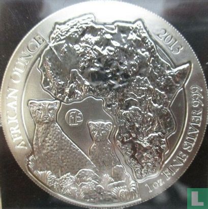 Rwanda 50 francs 2013 (met privy merk) "Cheetah" - Afbeelding 1