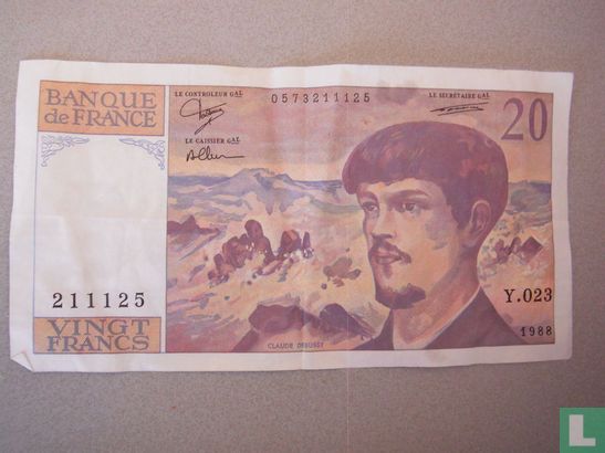 Frankreich 20 Franken 1988 - Bild 1