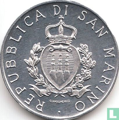 San Marino 10 Lire 1987 "15th anniversary Resumption of Sammarinese coinage" - Bild 2