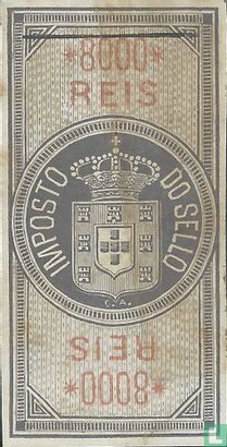 Imposto do sello 8000 Reis