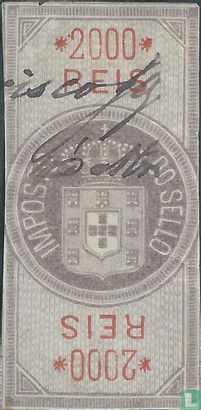 Imposto do sello 2000 Reis