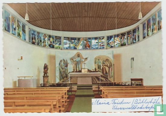 Kapelle Chapel Kirche Church Eglise Maria Frieden Bühlerhöhe Schwarzwaldhochstraße Postcard [Sticker By Original Owner] - Image 1