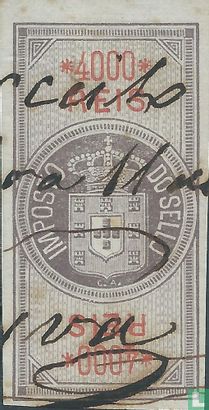 Imposto do sello 4000 Reis