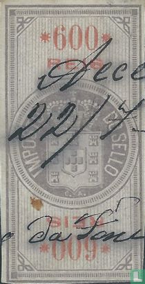 Imposto do sello 600 Reis