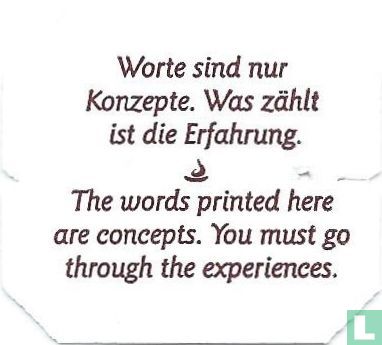 Worte sind nur Konzepte. Was zählt is die Erfahrung. • The words printed there are concepts. You must go trough the experiences. - Image 1