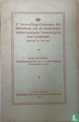 2de Aanvullings Catalogus der Bibliotheek van de KNVvL - Image 1