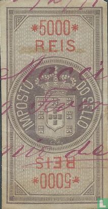 Imposto do sello 5000 Reis