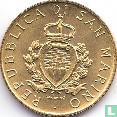San Marino 20 Lire 1987 "15th anniversary Resumption of Sammarinese coinage" - Bild 2