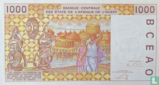 États d'Afrique de l'Ouest 1000 Francs A - Image 2