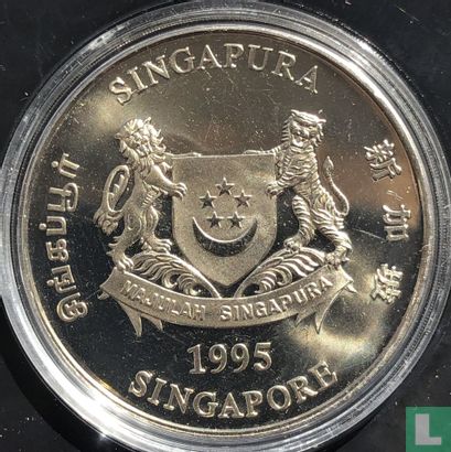 Singapour 10 dollars 1995 (PROOFLIKE) "Year of the Pig" - Image 1