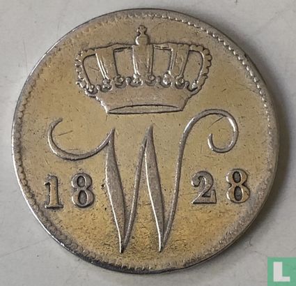Nederland 25 cent 1828 - Afbeelding 1