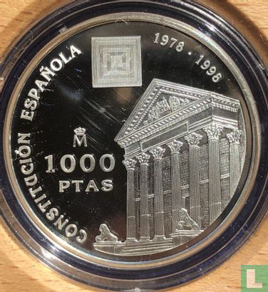 Spain 1000 pesetas 1998 (PROOF) "20th anniversary Spanish Constitution" - Image 1