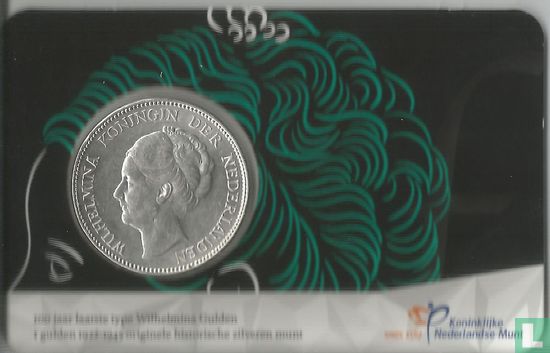 Nederland 1 gulden (coincard) "100 jaar laatste type Wilhelmina gulden" - Afbeelding 1