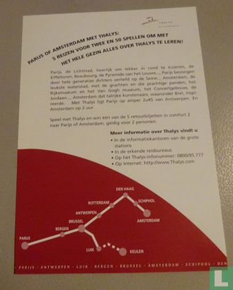 Parijs of Amsterdam met Thalys : 5 reizen voor twee en 50 spellen om het hele gezin alles over Thalys te leren! - Afbeelding 2