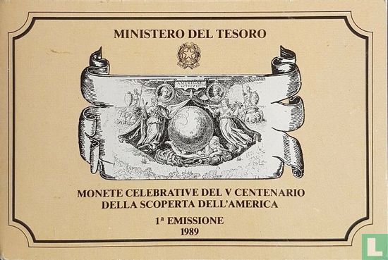 Italy mint set 1989 "Christopher Columbus - 500th anniversary Discovery of America" - Image 1