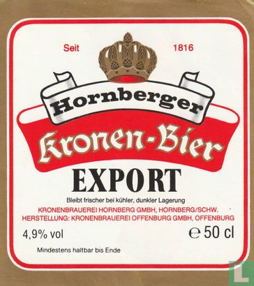 Hornberger Kronen-Bier Export