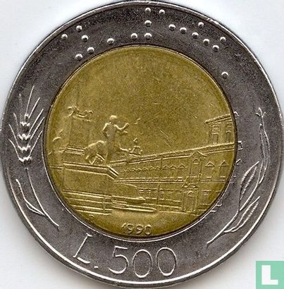 Italie 500 lire 1990 (bimétal) - Image 1