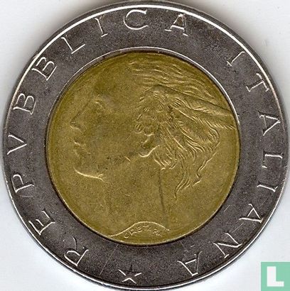 Italie 500 lire 1990 (bimétal) - Image 2