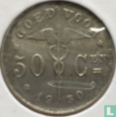 Belgique 50 centimes 1930/20 (NLD) - Image 1