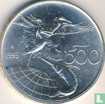 Italië 500 lire 1993 "Italian wildlife protection" - Afbeelding 1