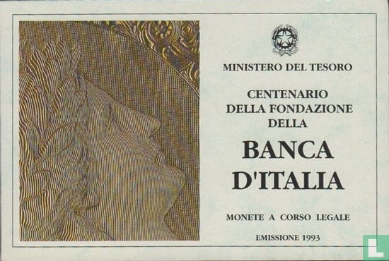 Italy mint set 1993 "Centenary Founding of the Bank of Italy" - Image 1