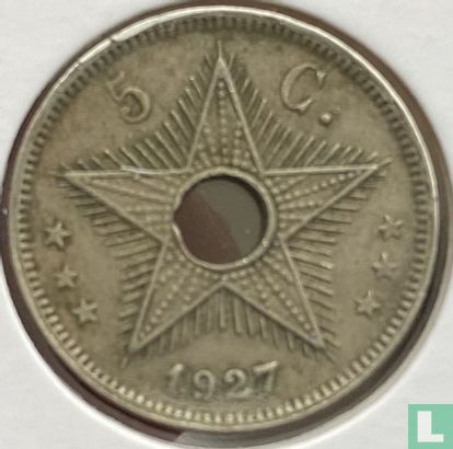 Belgisch-Congo 5 centimes 1927 - Afbeelding 1