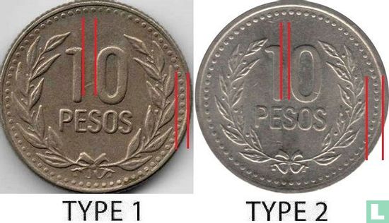 Colombia 10 pesos 1993 (type 1) - Afbeelding 3