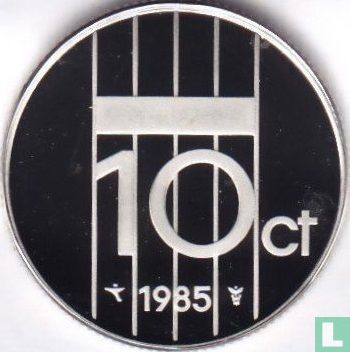 Netherlands 10 cents 1985 (PROOF) - Image 1