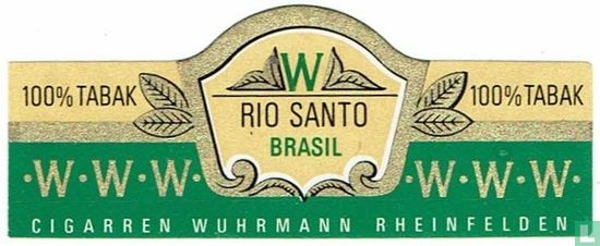W Rio Santo Brasil Wührmann - 100% tabak WWW Cigarren - 100% tabak WWW Rheinfelden - Afbeelding 1