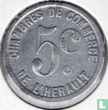 Hérault 5 centimes (zink - type 2) - Afbeelding 1